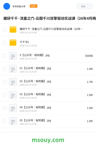 《魔研千千·流量之门-云图千川双擎驱动实战课(26年4月两天一夜)【音频+字幕】》教程学习资源封面