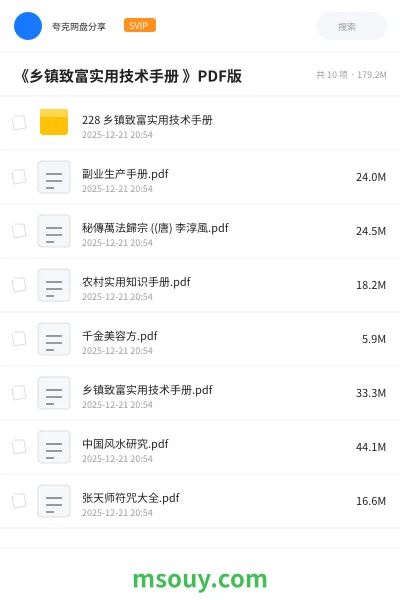 《《乡镇致富实用技术手册 》PDF版》书刊学习资源封面