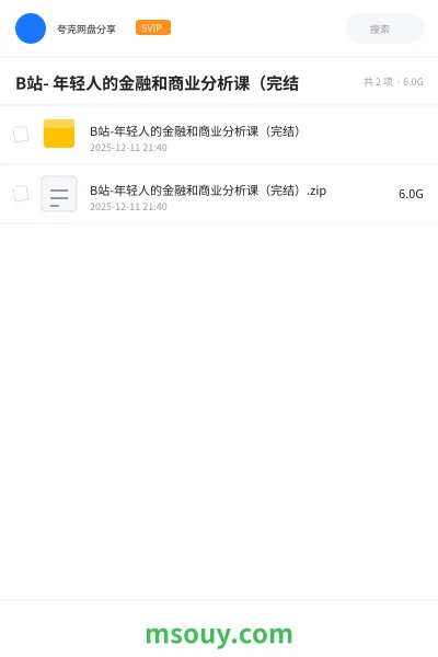《B站- 年轻人的金融和商业分析课(完结》教程学习资源封面