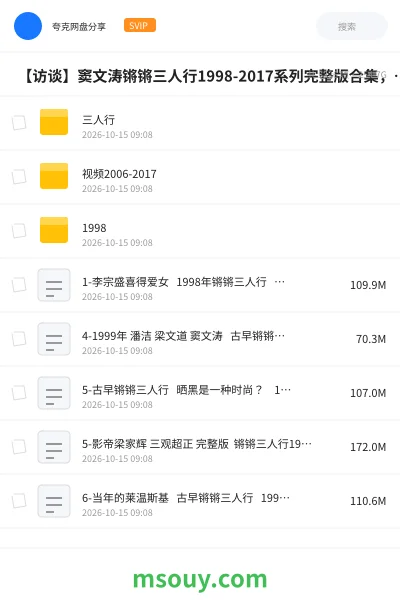 《🎤 【访谈】窦文涛锵锵三人行1998-2017系列完整版合集,华语谈话节目巅峰》纪录片学习资源封面