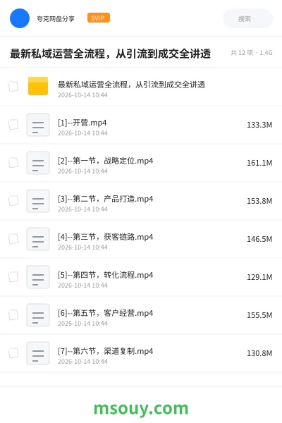 《最新私域运营全流程,从引流到成交全讲透》教程学习资源封面