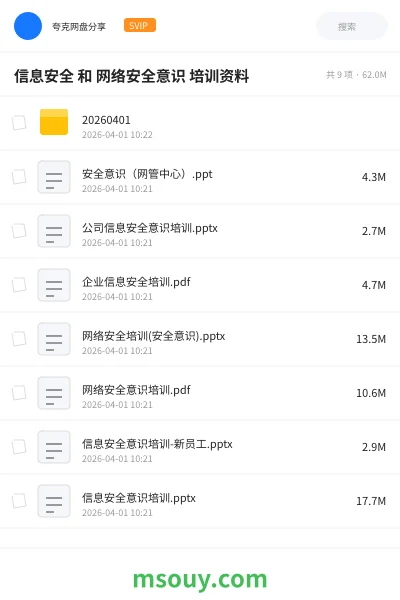 《信息安全 和 网络安全意识 培训资料》教程学习资源封面