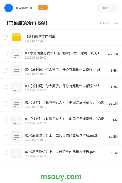 《【马伯庸的冷门书单】》书刊学习资源封面