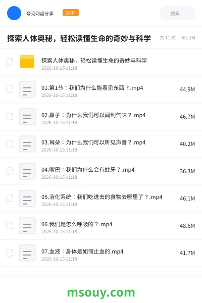 《探索人体奥秘,轻松读懂生命的奇妙与科学》教育动画学习资源封面