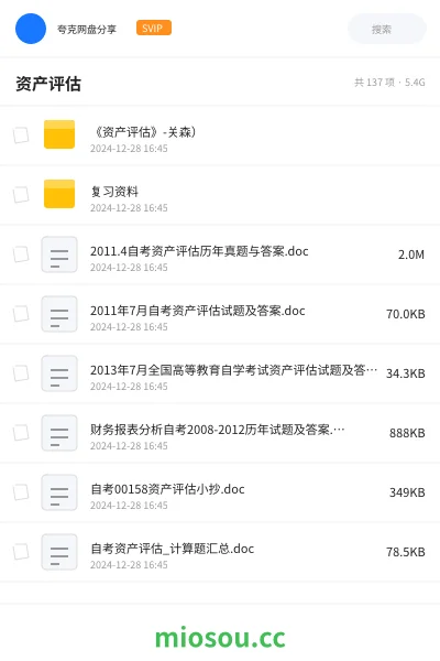 《《资产评估》-关森）》考研网盘｜学习资源网盘