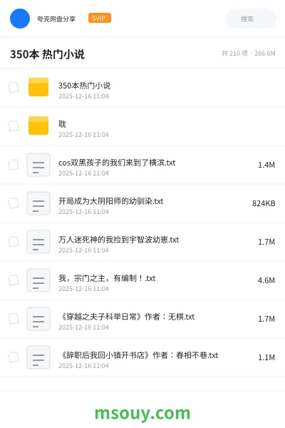 《350本 热门小说》小说学习资源封面