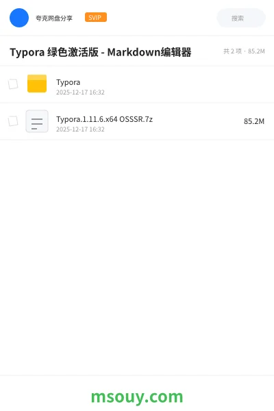 《Typora 绿色激活版 - Markdown编辑器》软件学习资源封面