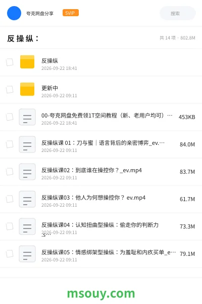 《反 操 纵:》教程学习资源封面