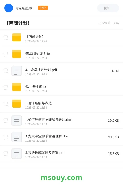 《【西部计划】》公考学习资源封面