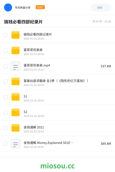 《搞钱必看四部记录片》纪录片网盘｜学习资源网盘