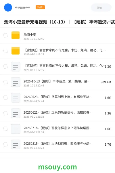 《渤海小吏最新充电视频(10-13)|【硬核】丰沛造汉,武川核爆,星火燎原之前的"龙场悟道"!》教程学习资源封面