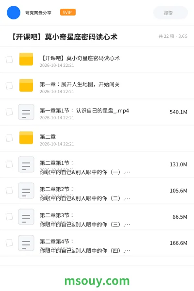 《🔮 【开课吧】莫小奇星座密码读心术》教程学习资源封面