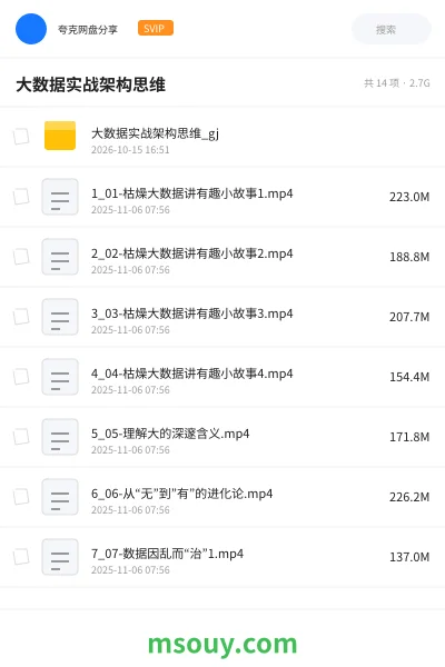 《大数据实战架构思维》教程学习资源封面