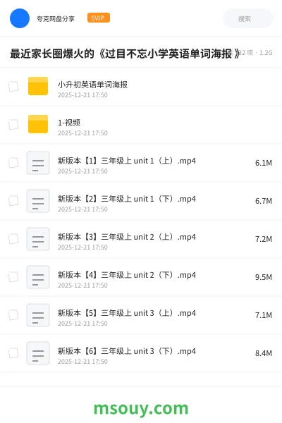 《最近家长圈爆火的《过目不忘小学英语单词海报 》》英语学习资源封面
