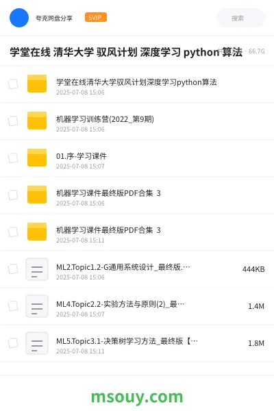 《学堂在线 清华大学 驭风计划 深度学习 python 算法》教程学习资源封面