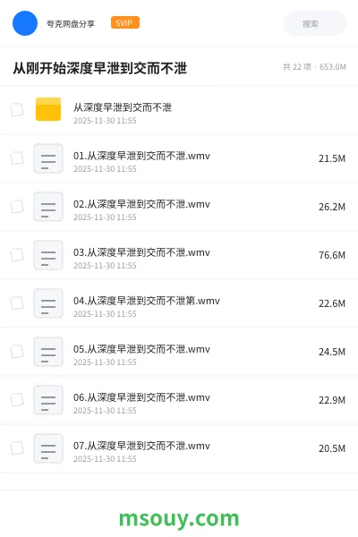《从刚开始深度早泄到交而不泄》教程学习资源封面
