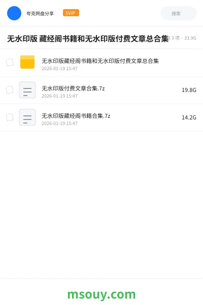 《无水印版 藏经阁书籍和无水印版付费文章总合集》书刊学习资源封面