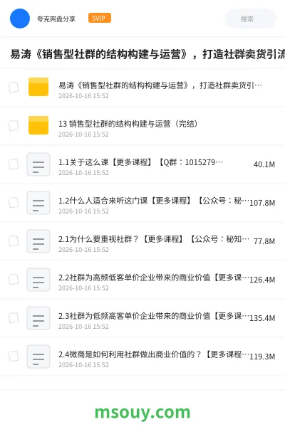 《易涛《销售型社群的结构构建与运营》,打造社群卖货引流新模式》AIGC学习资源封面