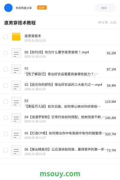 《直男穿搭术教程》教程学习资源封面