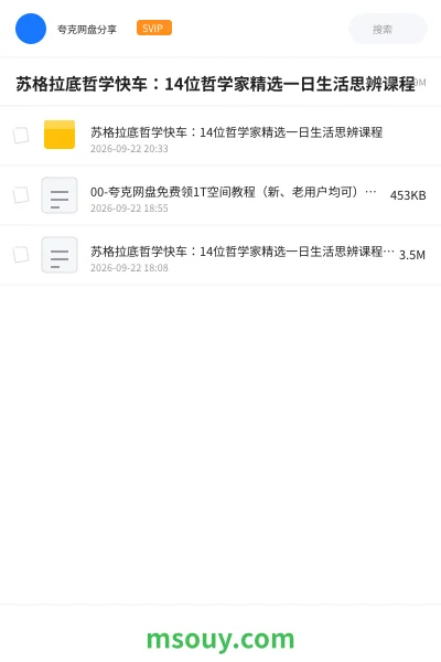 《苏格拉底哲学快车:14位哲学家精选一日生活思辨课程》教程学习资源封面