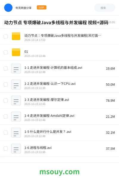 《动力节点 专项爆破Java多线程与并发编程 视频+源码》教程学习资源封面