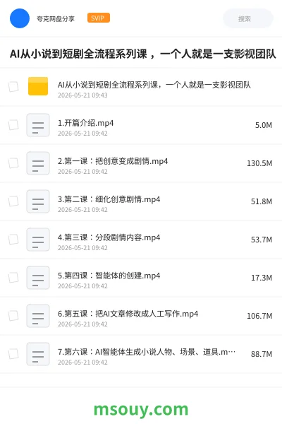 《AI从小说到短剧全流程系列课 ,一个人就是一支影视团队》AIGC学习资源封面