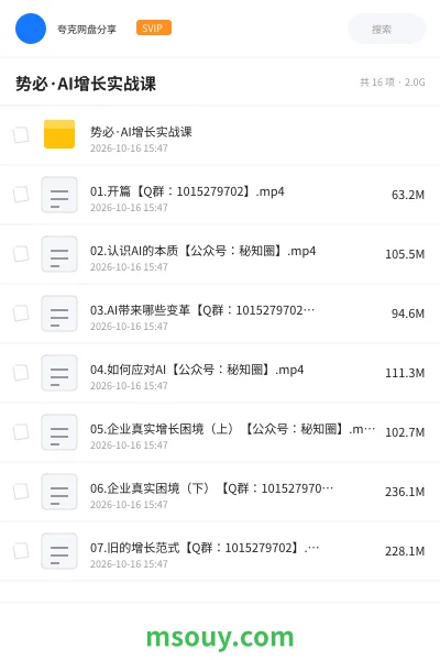《势必·AI增长实战课》AIGC学习资源封面