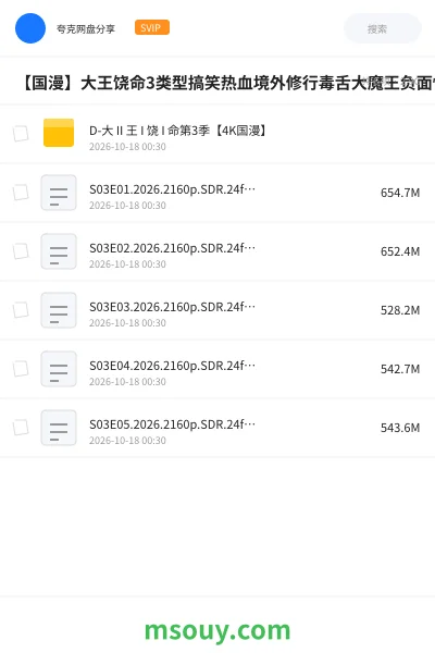 《【国漫】大王饶命3类型搞笑热血境外修行毒舌大魔王负面情绪系统5》其他学习资源封面