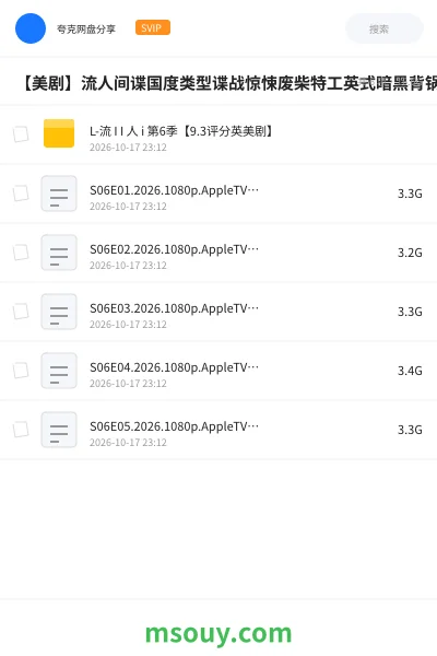 《【美剧】流人间谍国度类型谍战惊悚废柴特工英式暗黑背锅专业户6》其他学习资源封面