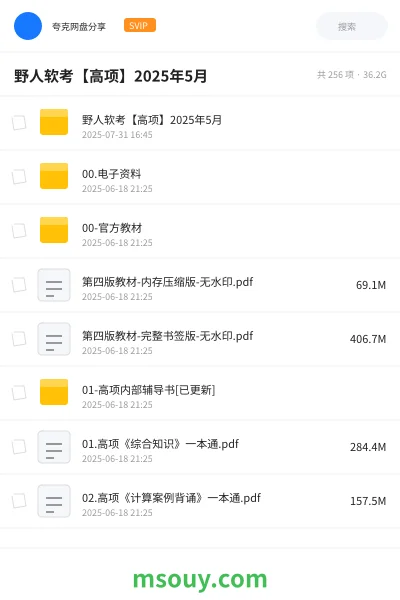 《野人软考【高项】2025年5月》职业资格学习资源封面