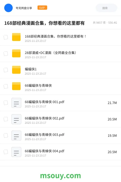 《168部经典漫画合集,你想看的这里都有》漫画学习资源封面