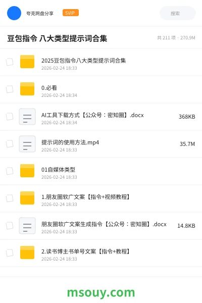 《豆包指令 八大类型提示词合集》AIGC学习资源封面