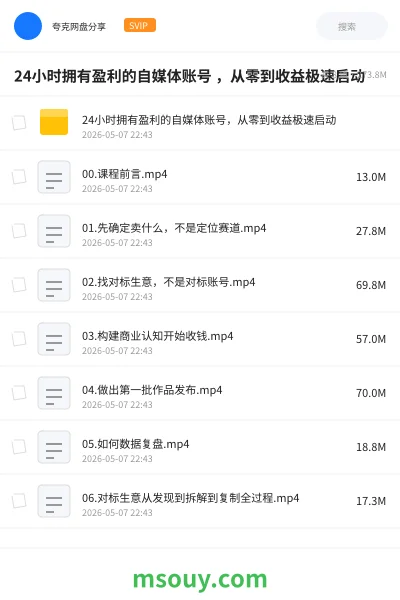 《24小时拥有盈利的自媒体账号 ,从零到收益极速启动》AIGC学习资源封面