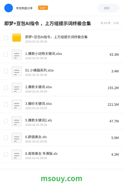 《上万条即梦 +豆包AI指令提示词——开箱即用》AIGC学习资源封面