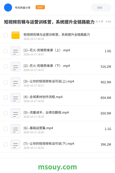 《短视频剪辑与运营训练营,系统提升全链路能力》教程学习资源封面