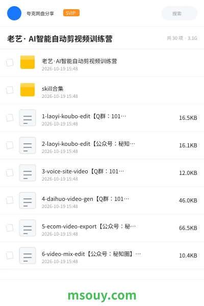 《老艺· AI智能自动剪视频训练营》AIGC学习资源封面