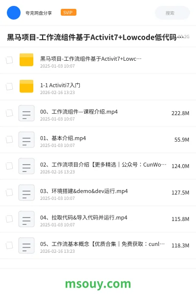 《黑马项目-工作流组件基于Activit7+Lowcode低代码的课》AIGC学习资源封面