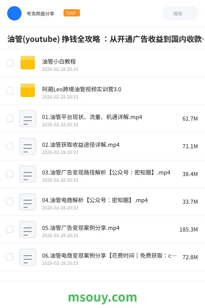 《油管(youtube) 挣钱全攻略 :从开通广告收益到国内收款的实操指南》AIGC学习资源封面