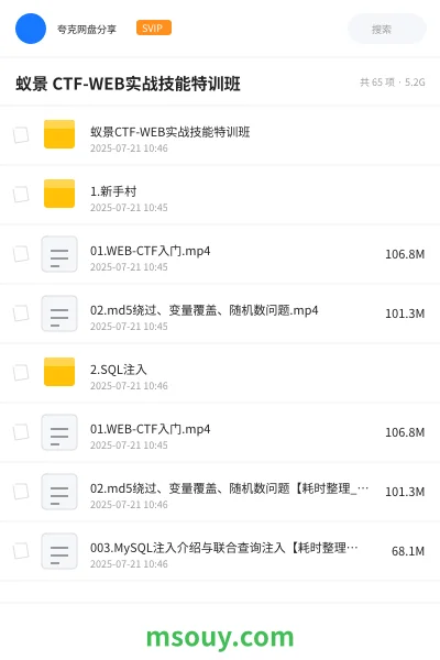《蚁景 CTF-WEB实战技能特训班》教程学习资源封面