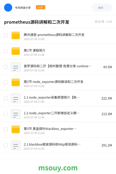 《prometheus源码讲解和二次开发》教程学习资源封面