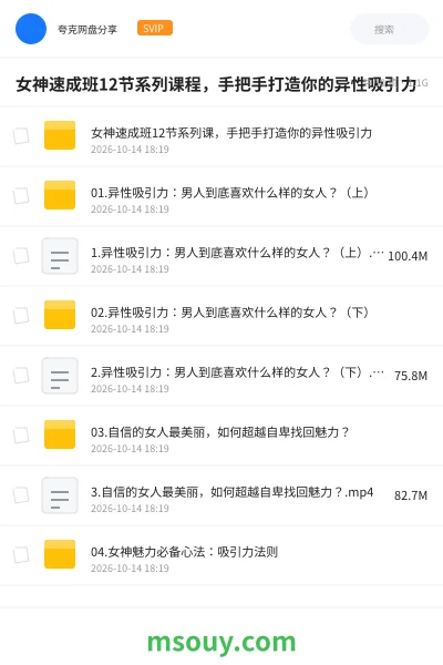 《女神速成班12节系列课程,手把手打造你的异性吸引力》教程学习资源封面