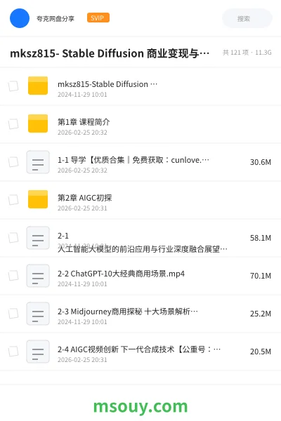 《mksz815- Stable Diffusion 商业变现与绘画大模型多场景实战》AIGC学习资源封面