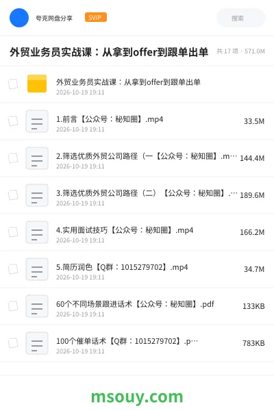《外贸业务员实战课:从拿到offer到跟单出单》教程学习资源封面