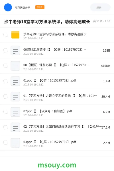 《沙牛老师16堂学习方法系统课,助你高速成长》AIGC学习资源封面