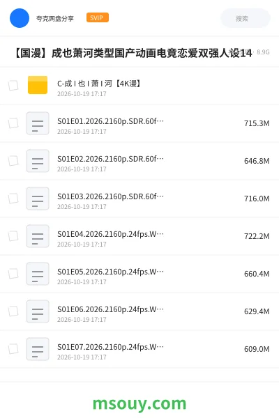 《【国漫】成也萧河类型国产动画电竟恋爱双强人设14》其他学习资源封面