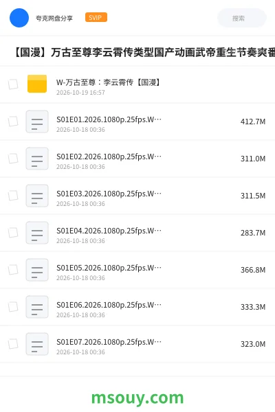 《【国漫】万古至尊李云霄传类型国产动画武帝重生节奏爽番29》其他学习资源封面