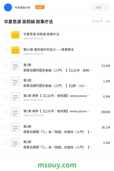 《华夏思源 吴熙娟 叙事疗法》AIGC学习资源封面