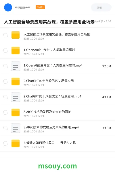 《人工智能全场景应用实战课,覆盖多应用全场景》AIGC学习资源封面
