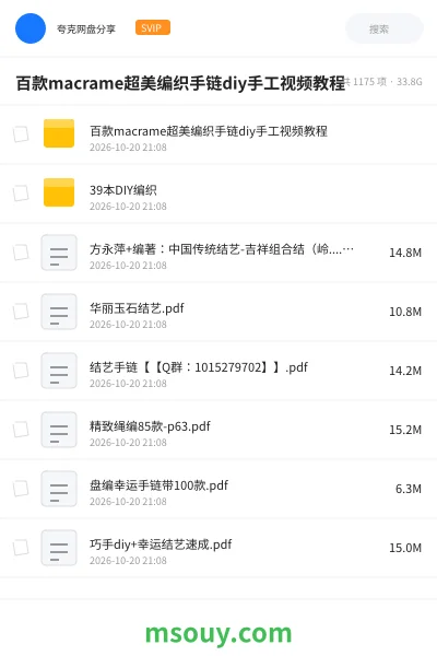 《百款macrame超美编织手链diy手工视频教程》AIGC学习资源封面
