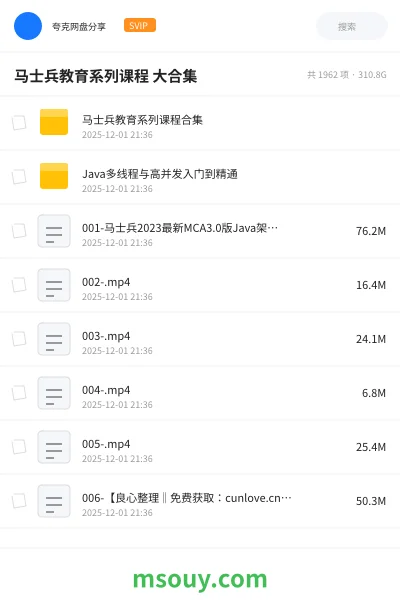 《马士兵教育系列课程 大合集》教程学习资源封面